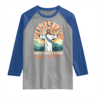 Funny Christian Easter Raglan Shirt Guess Whos Back Jesus Religious - Wonder Print Shop