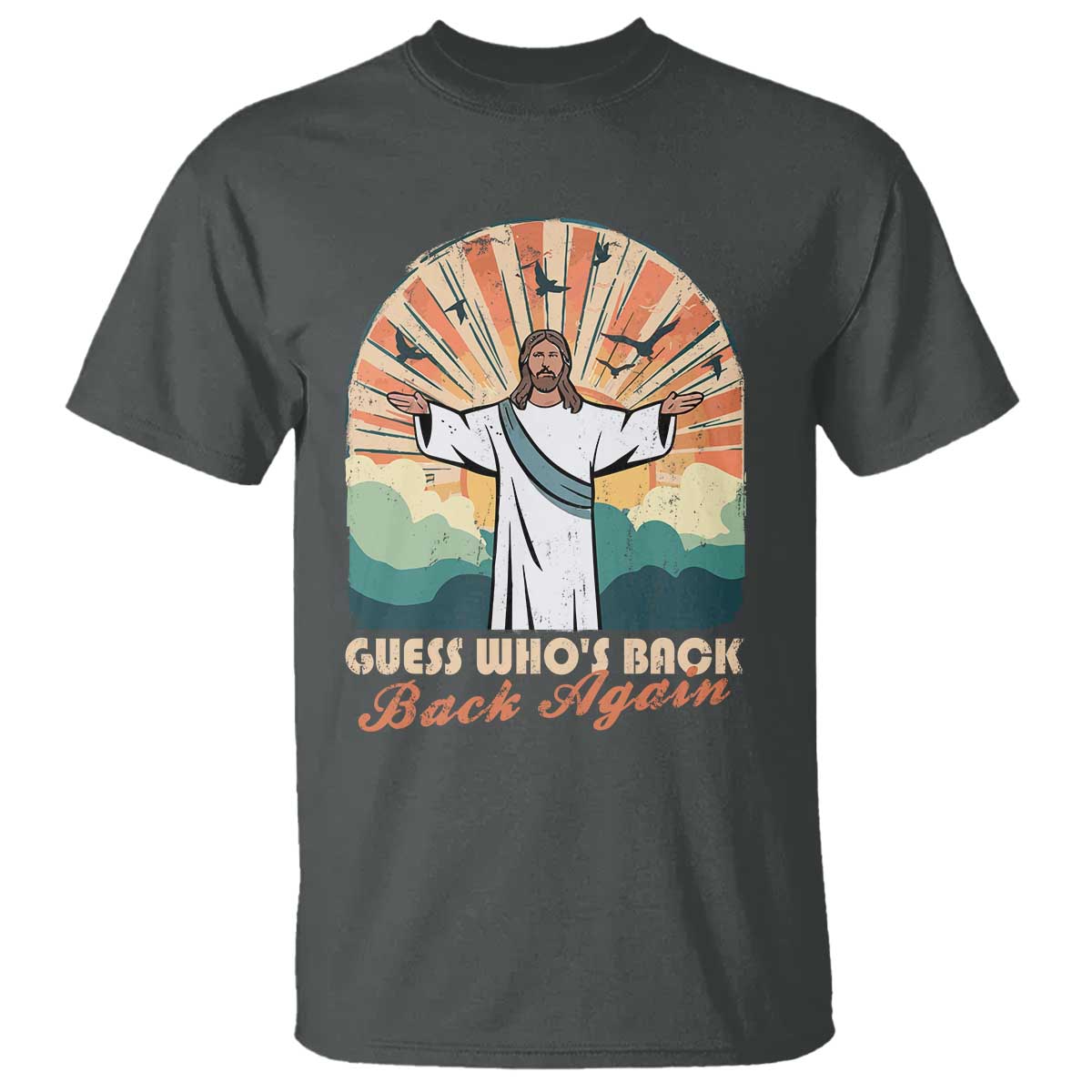 Funny Christian Easter T Shirt Guess Whos Back Jesus Religious - Wonder Print Shop
