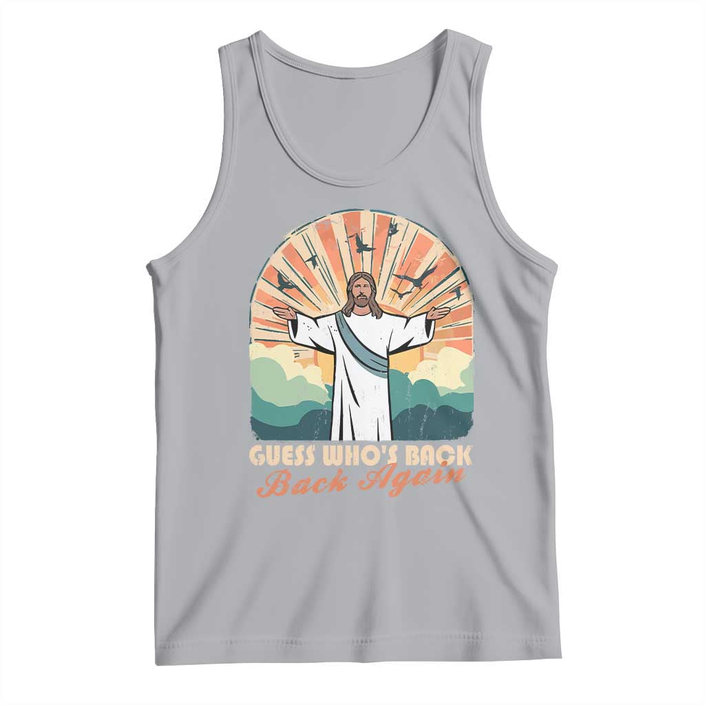Funny Christian Easter Tank Top Guess Whos Back Jesus Religious - Wonder Print Shop