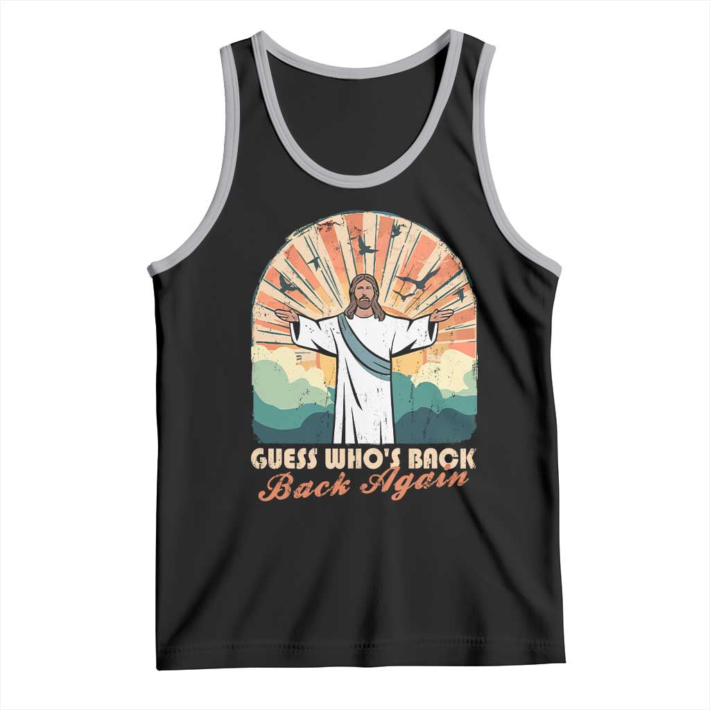 Funny Christian Easter Tank Top Guess Whos Back Jesus Religious - Wonder Print Shop