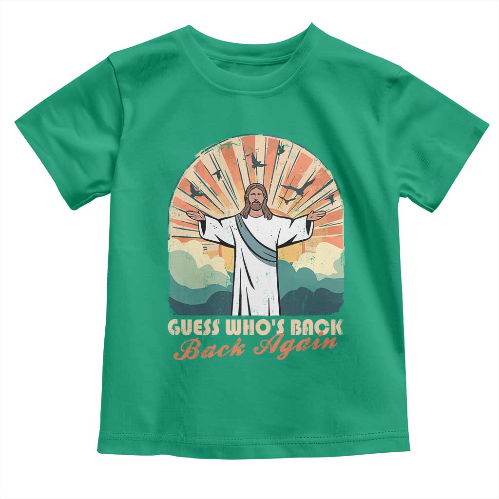 Funny Christian Easter Toddler T Shirt Guess Whos Back Jesus Religious - Wonder Print Shop