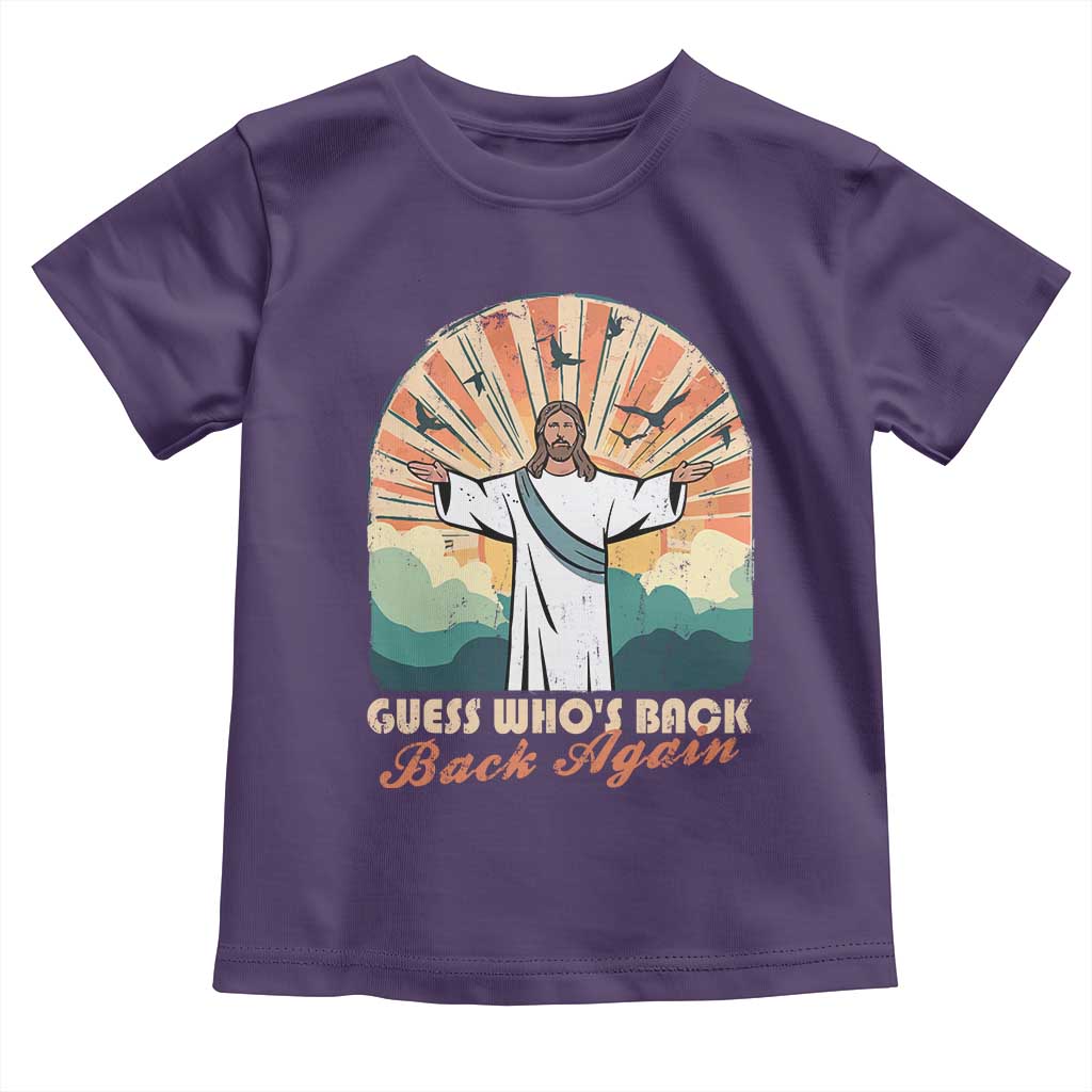 Funny Christian Easter Toddler T Shirt Guess Whos Back Jesus Religious - Wonder Print Shop