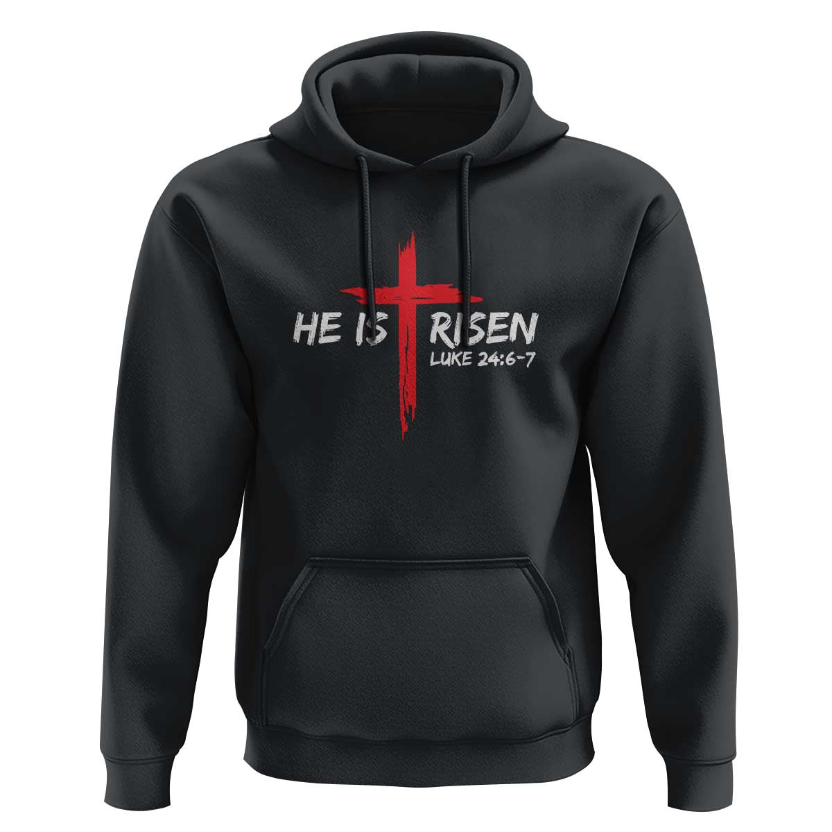 Jesus He Is Risen Hoodie Christian Cross Bible Verse Easter Day