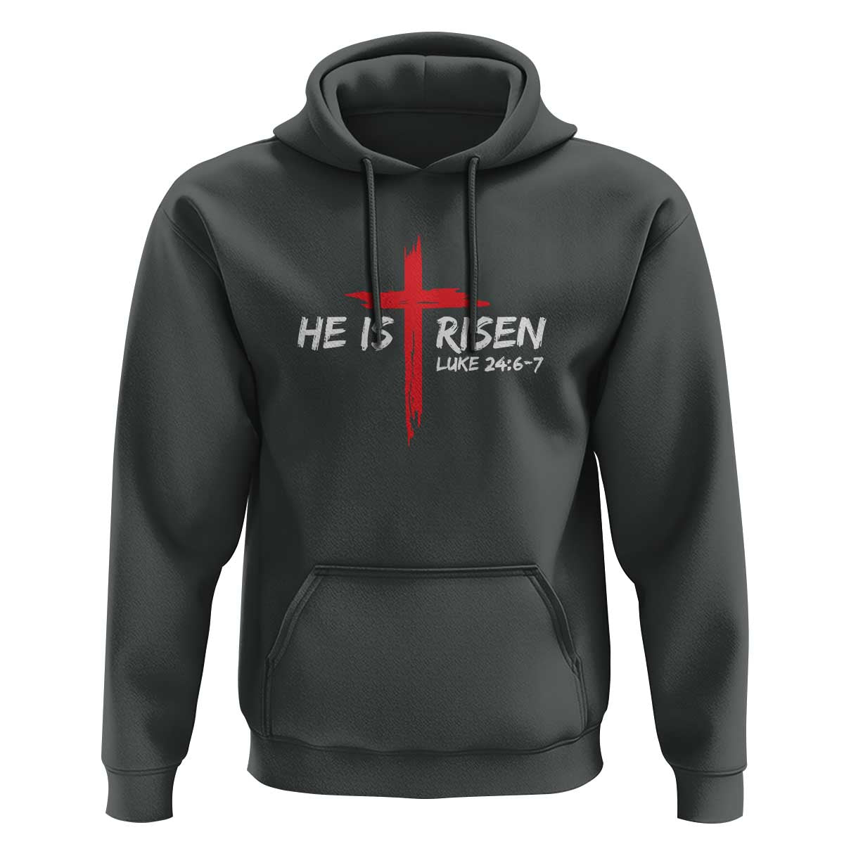 Jesus He Is Risen Hoodie Christian Cross Bible Verse Easter Day