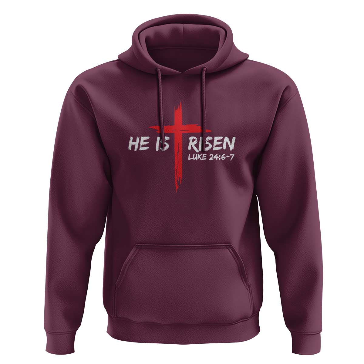 Jesus He Is Risen Hoodie Christian Cross Bible Verse Easter Day