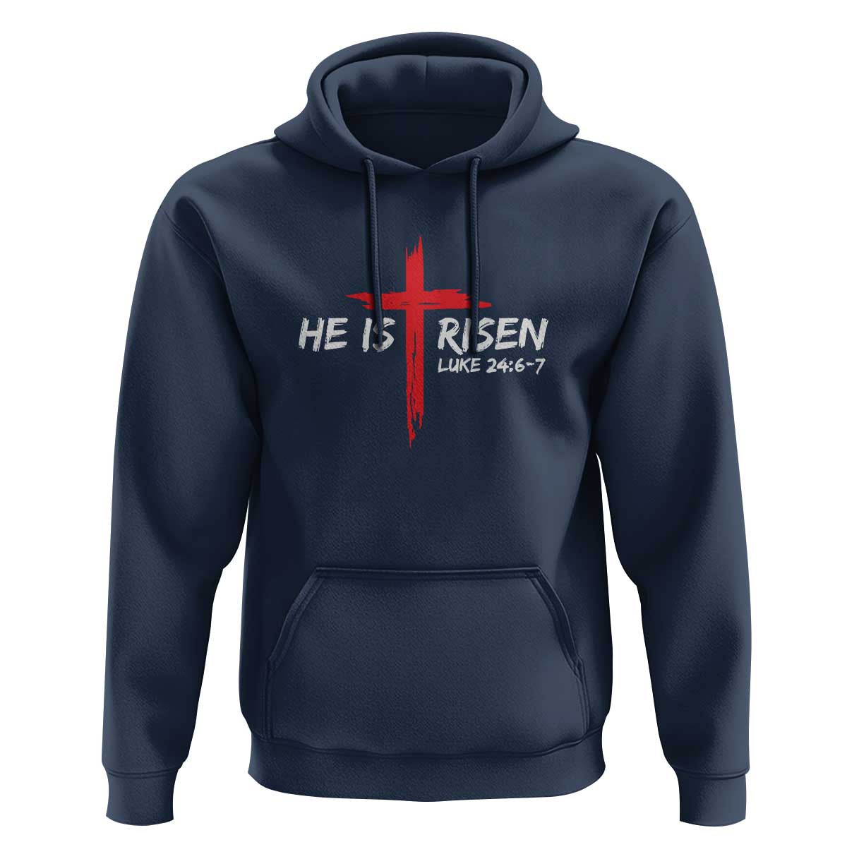 Jesus He Is Risen Hoodie Christian Cross Bible Verse Easter Day