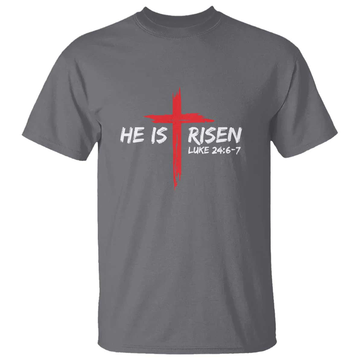Jesus He Is Risen T Shirt Christian Cross Bible Verse Easter Day