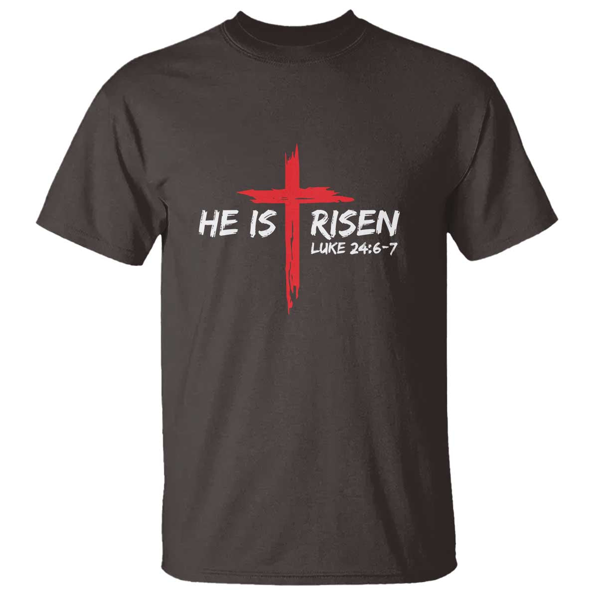 Jesus He Is Risen T Shirt Christian Cross Bible Verse Easter Day