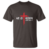 Jesus He Is Risen T Shirt Christian Cross Bible Verse Easter Day
