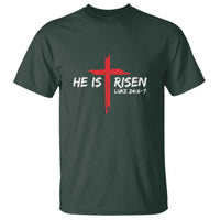 Jesus He Is Risen T Shirt Christian Cross Bible Verse Easter Day