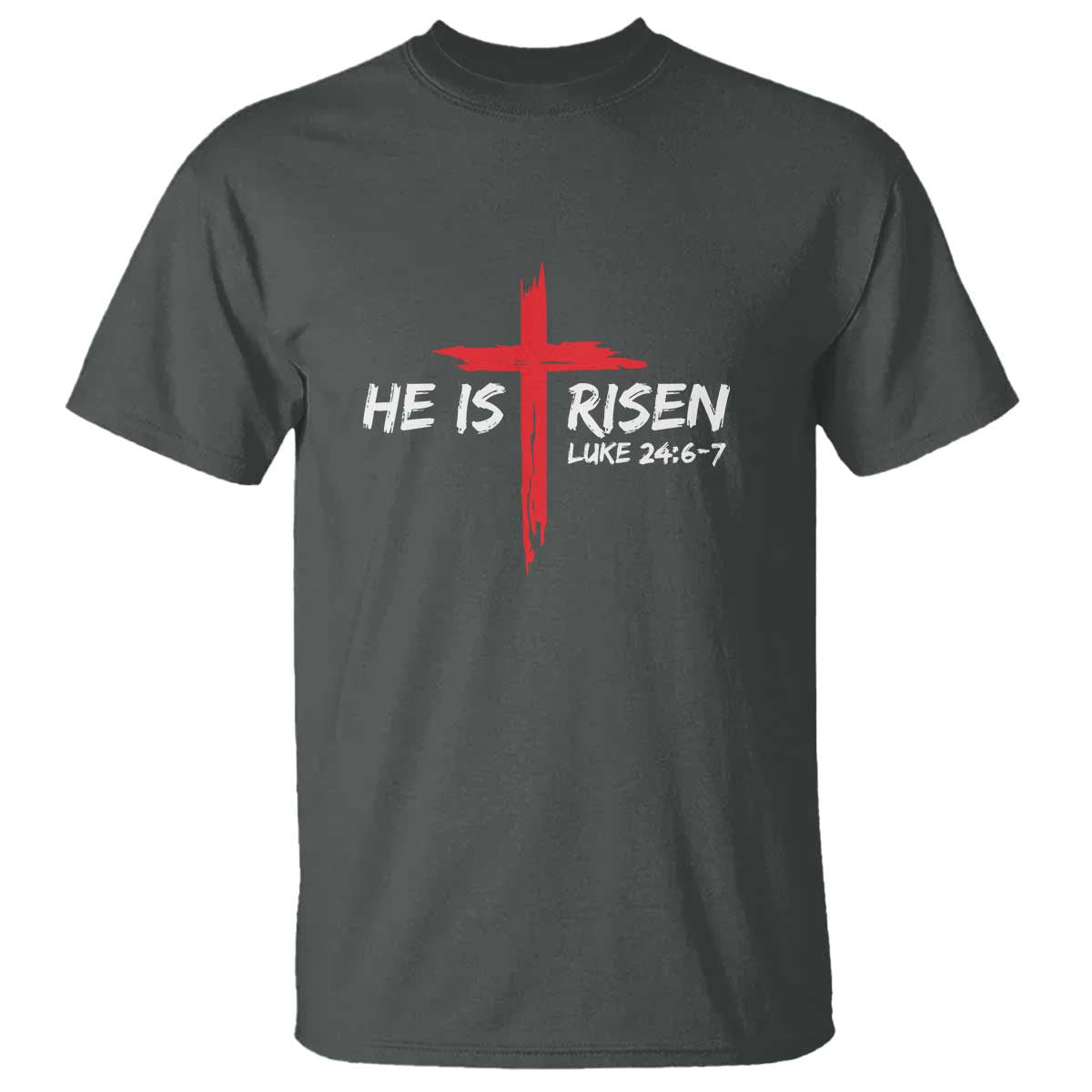 Jesus He Is Risen T Shirt Christian Cross Bible Verse Easter Day