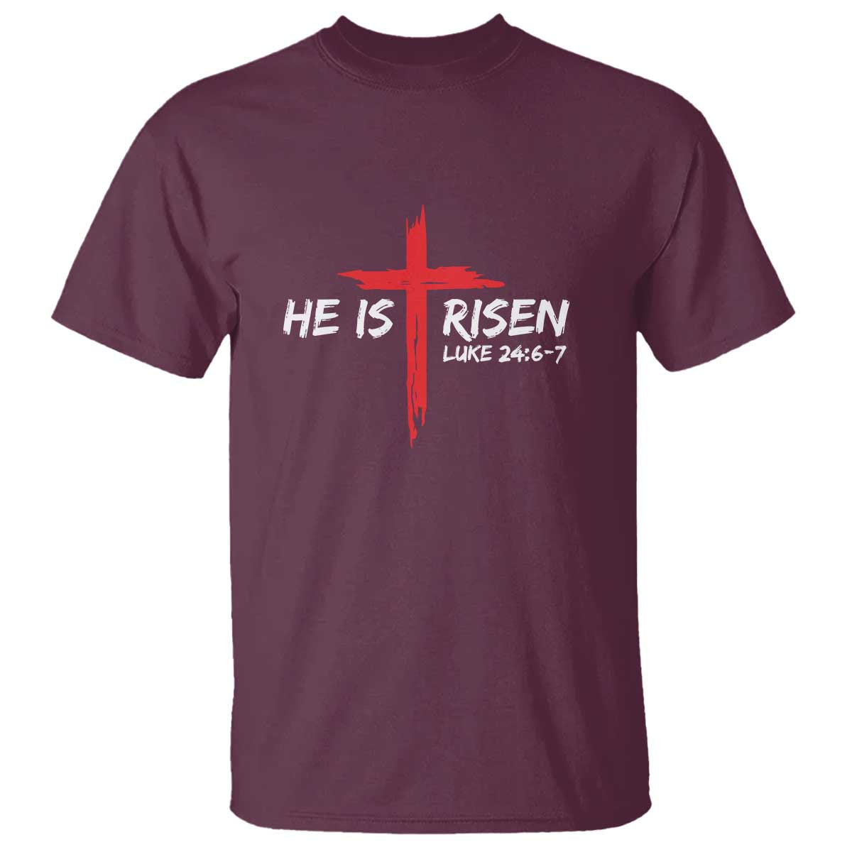 Jesus He Is Risen T Shirt Christian Cross Bible Verse Easter Day