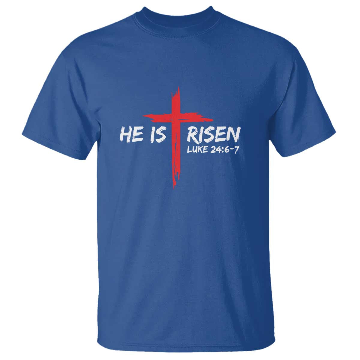 Jesus He Is Risen T Shirt Christian Cross Bible Verse Easter Day