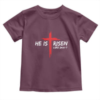 Jesus He Is Risen Toddler T Shirt Christian Cross Bible Verse Easter Day