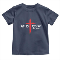 Jesus He Is Risen Toddler T Shirt Christian Cross Bible Verse Easter Day
