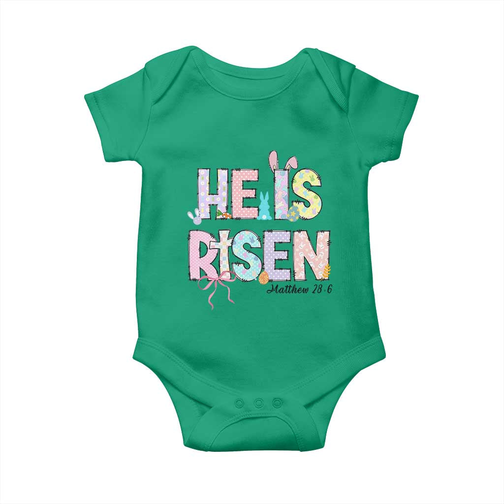 He is Risen Jesus Christian Happy Easter Baby Onesie