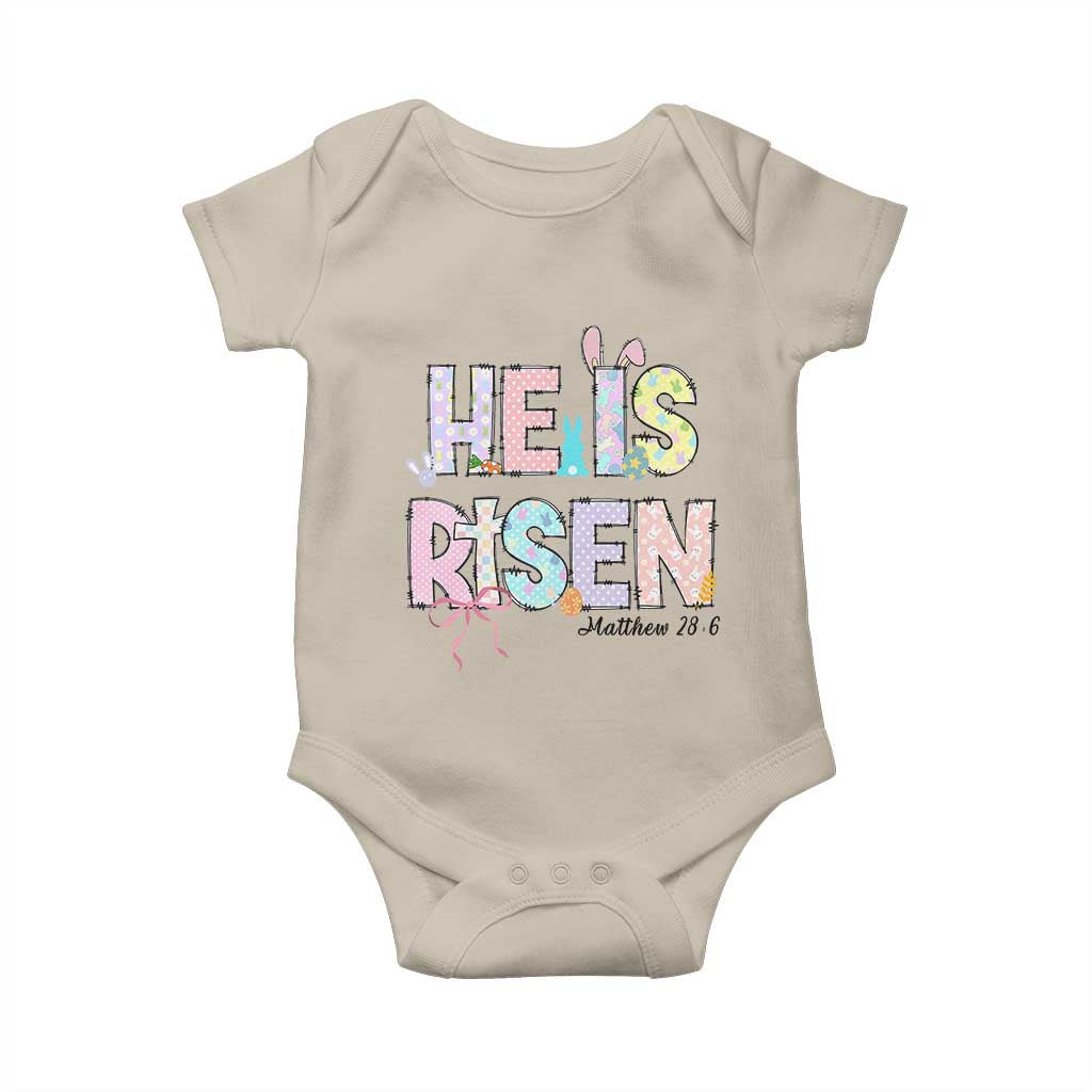 He is Risen Jesus Christian Happy Easter Baby Onesie
