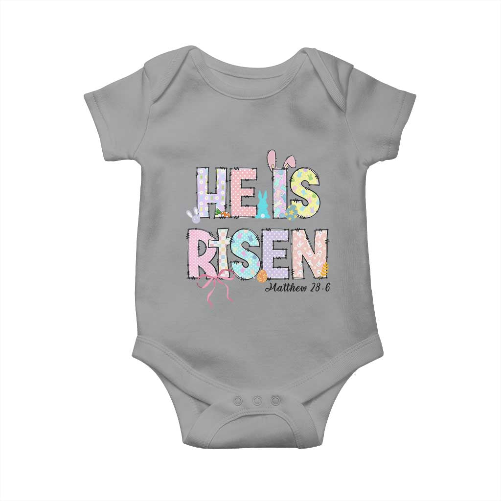 He is Risen Jesus Christian Happy Easter Baby Onesie