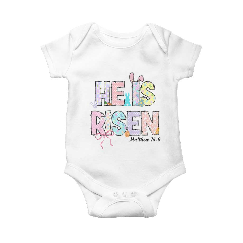 He is Risen Jesus Christian Happy Easter Baby Onesie