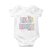 He is Risen Jesus Christian Happy Easter Baby Onesie
