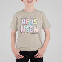 He is Risen Jesus Christian Happy Easter T Shirt For Kid