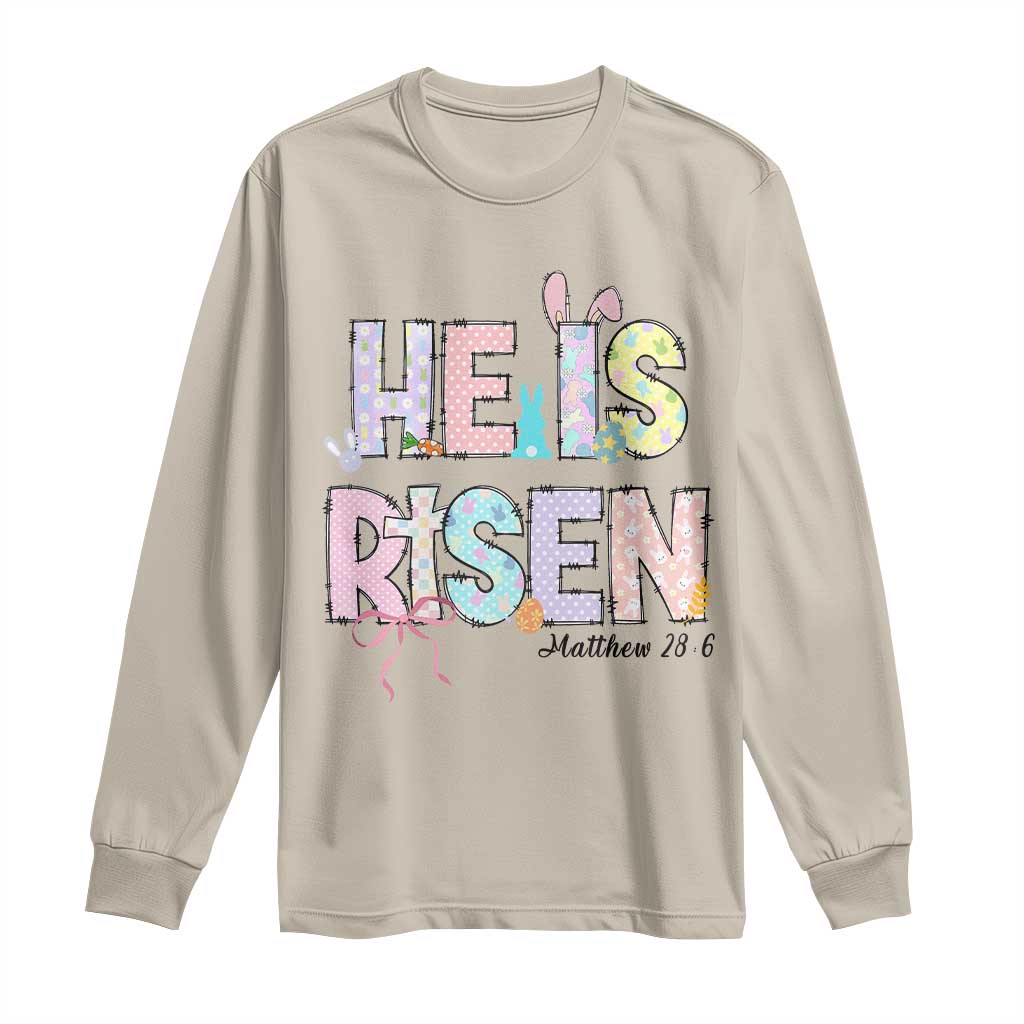 He is Risen Jesus Christian Happy Easter Long Sleeve Shirt
