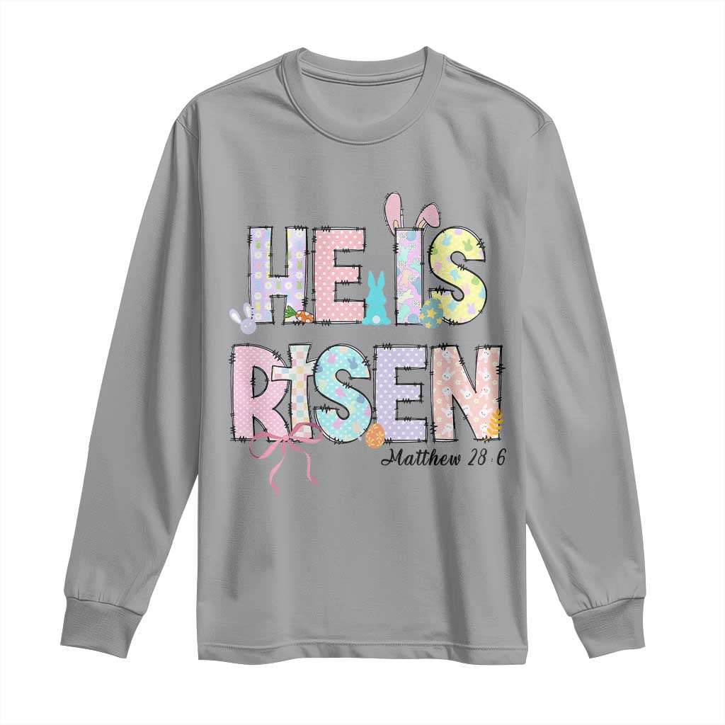 He is Risen Jesus Christian Happy Easter Long Sleeve Shirt