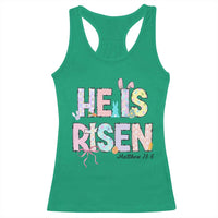He is Risen Jesus Christian Happy Easter Racerback Tank Top