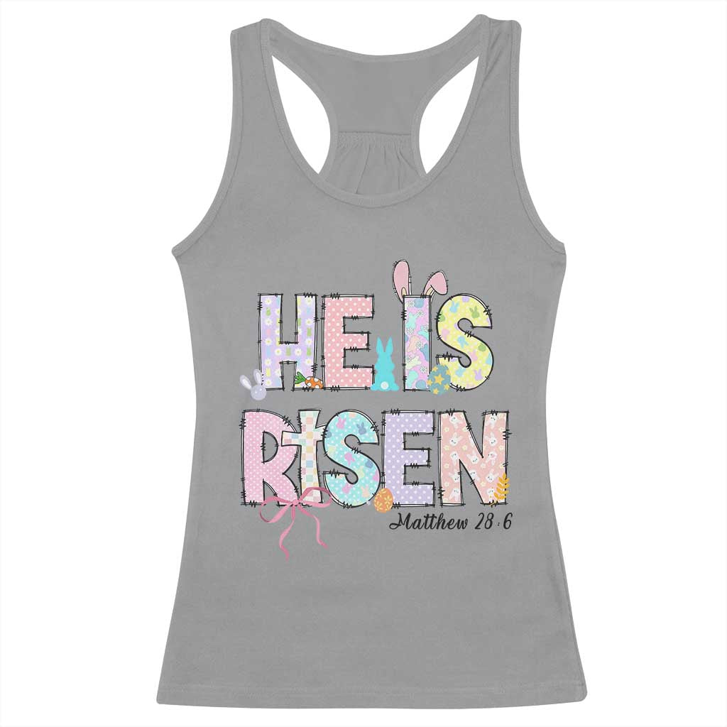 He is Risen Jesus Christian Happy Easter Racerback Tank Top