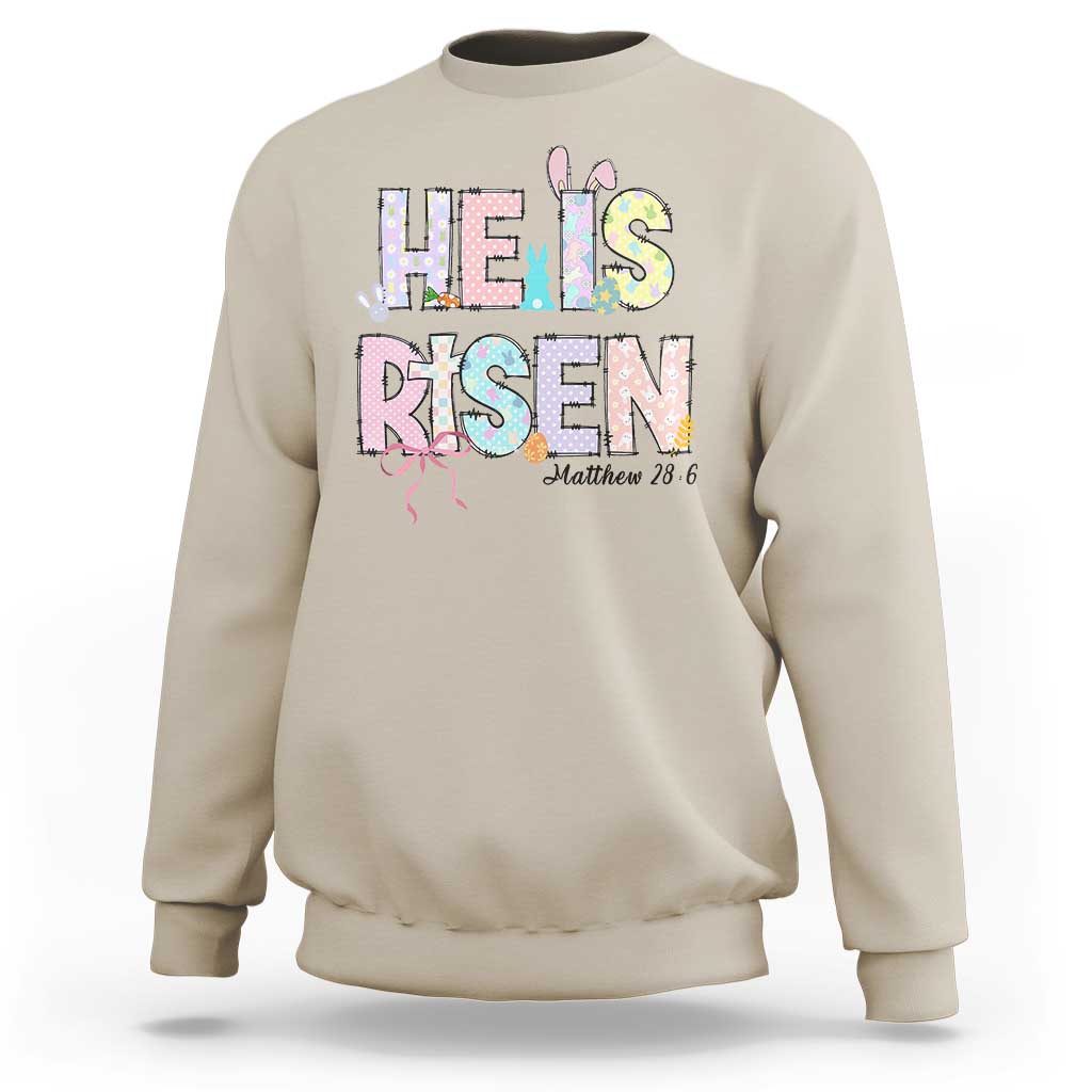 He is Risen Jesus Christian Happy Easter Sweatshirt