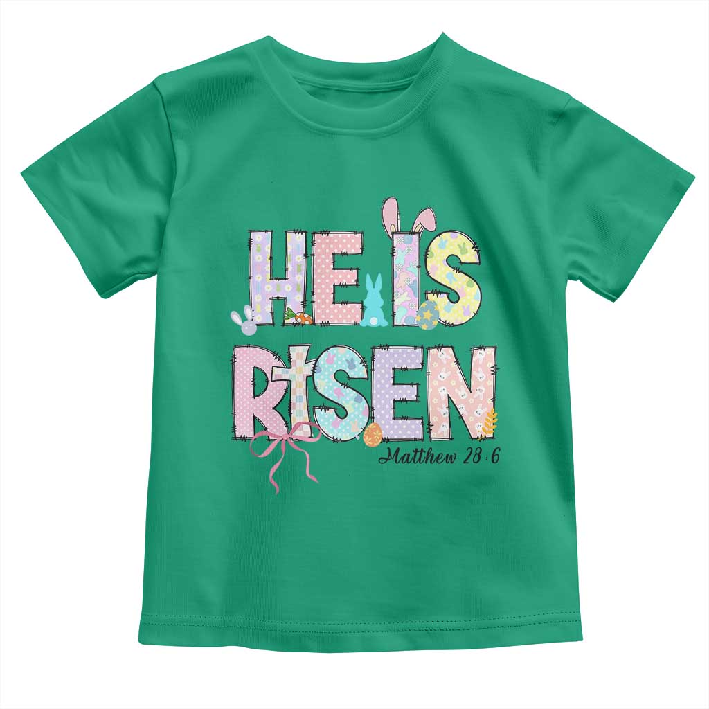 He is Risen Jesus Christian Happy Easter Toddler T Shirt