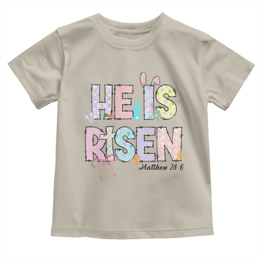 He is Risen Jesus Christian Happy Easter Toddler T Shirt