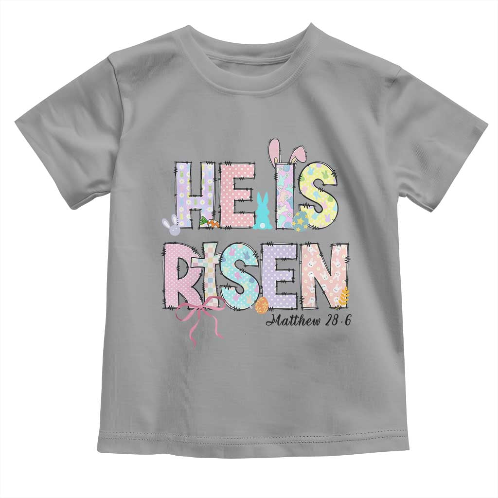 He is Risen Jesus Christian Happy Easter Toddler T Shirt