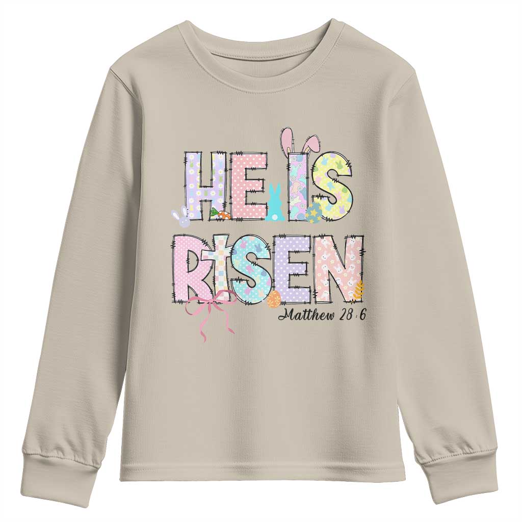 He is Risen Jesus Christian Happy Easter Youth Sweatshirt