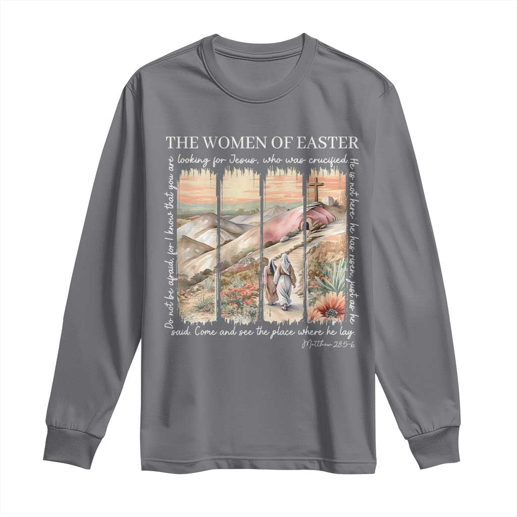 Easter Religious Long Sleeve Shirt Women of Easter He is Risen