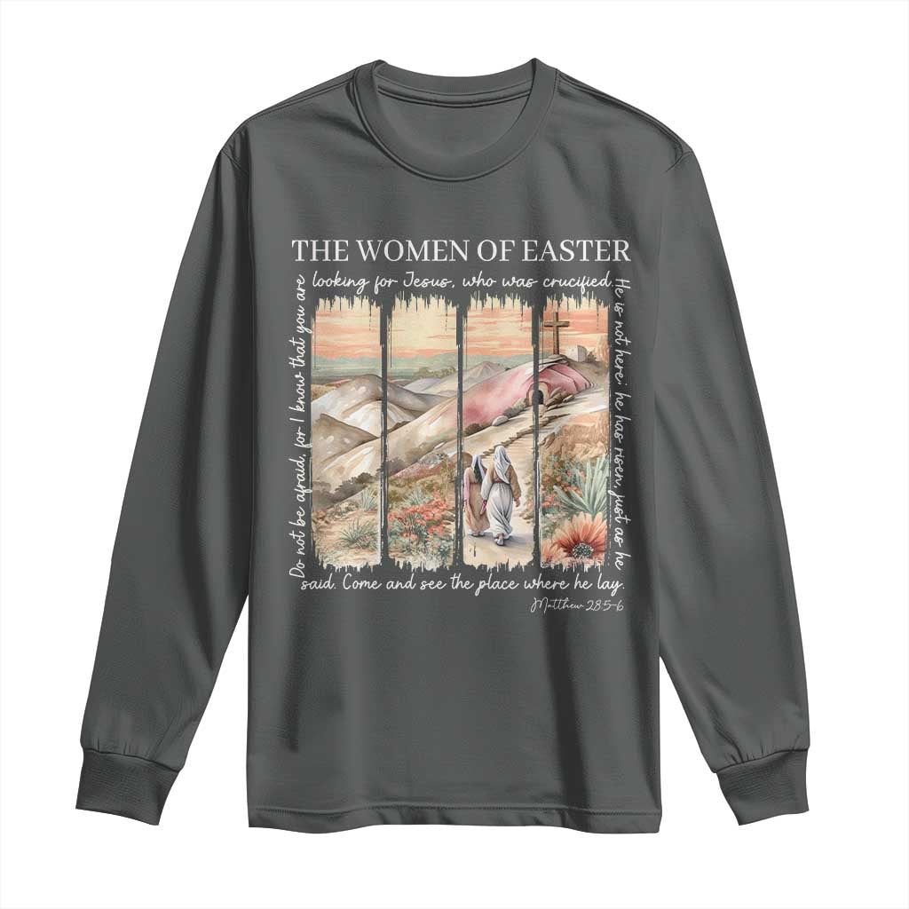Easter Religious Long Sleeve Shirt Women of Easter He is Risen
