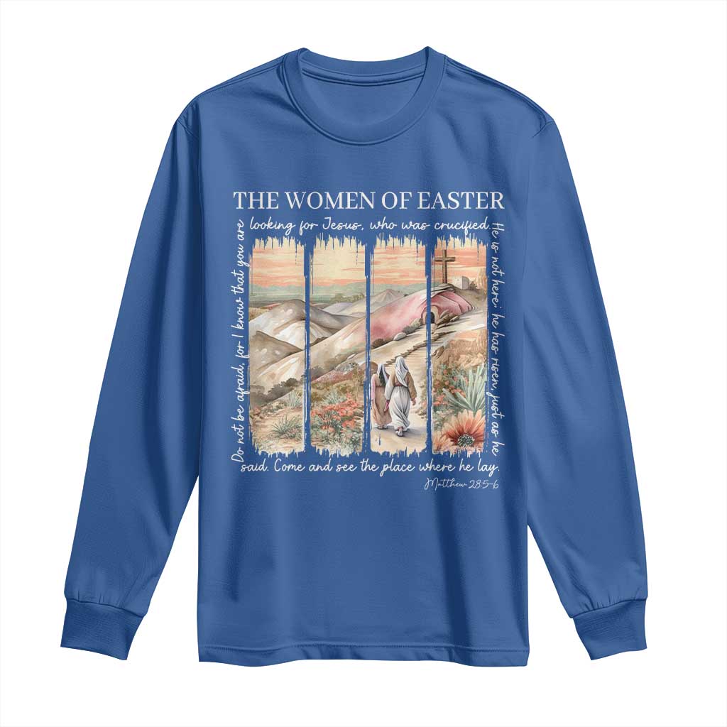 Easter Religious Long Sleeve Shirt Women of Easter He is Risen