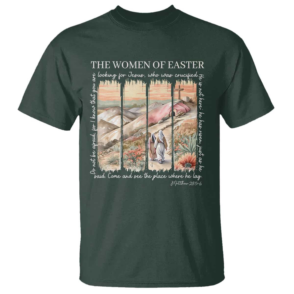 Easter Religious T Shirt Women of Easter He is Risen