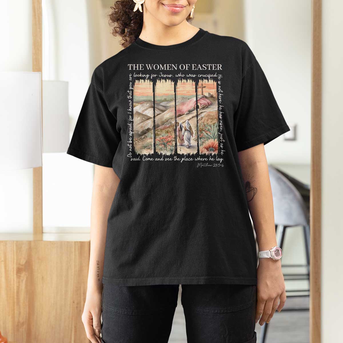 Easter Religious T Shirt For Women Women of Easter He is Risen