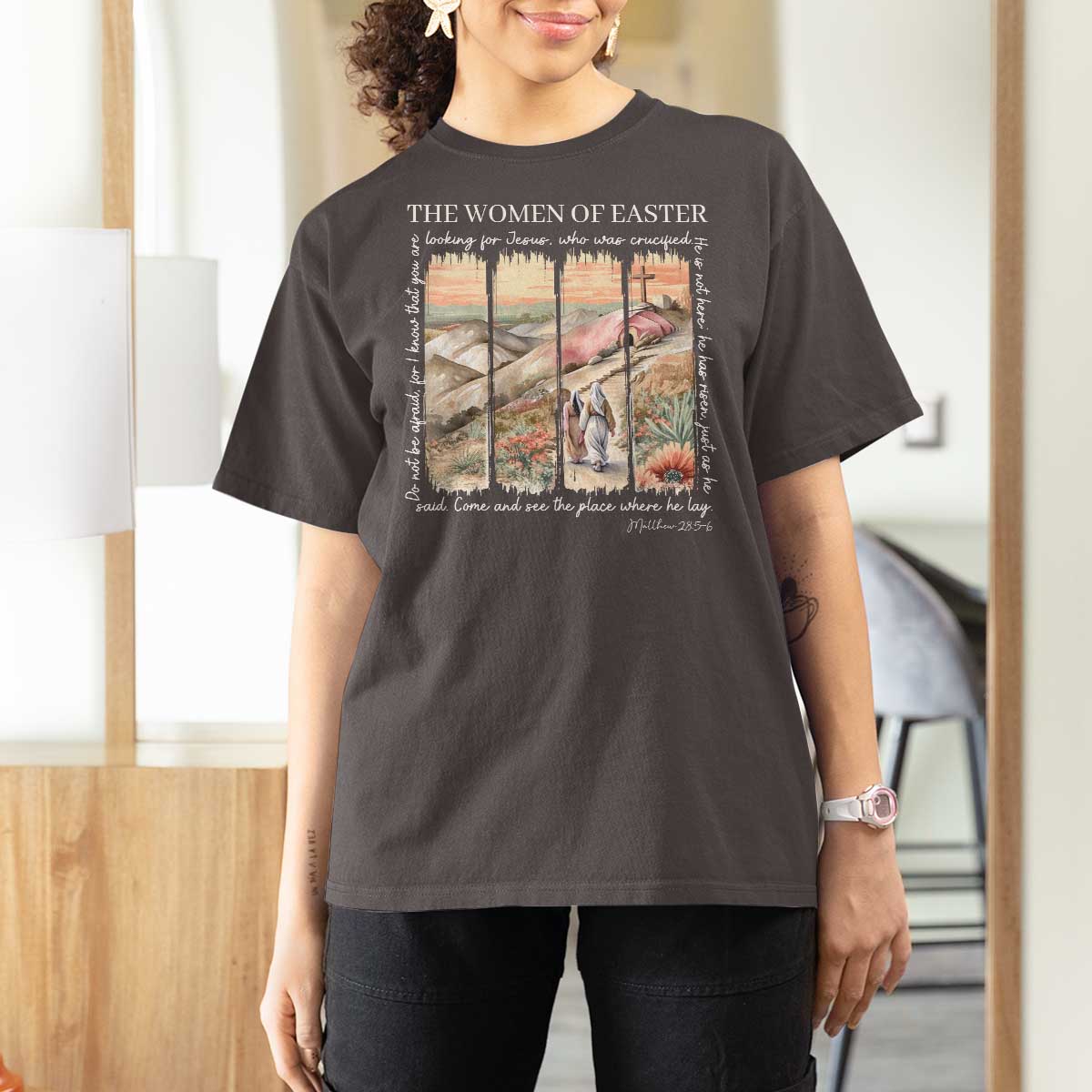 Easter Religious T Shirt For Women Women of Easter He is Risen