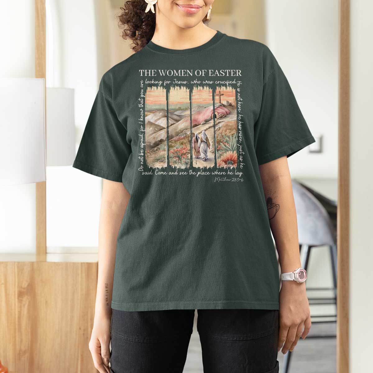 Easter Religious T Shirt For Women Women of Easter He is Risen