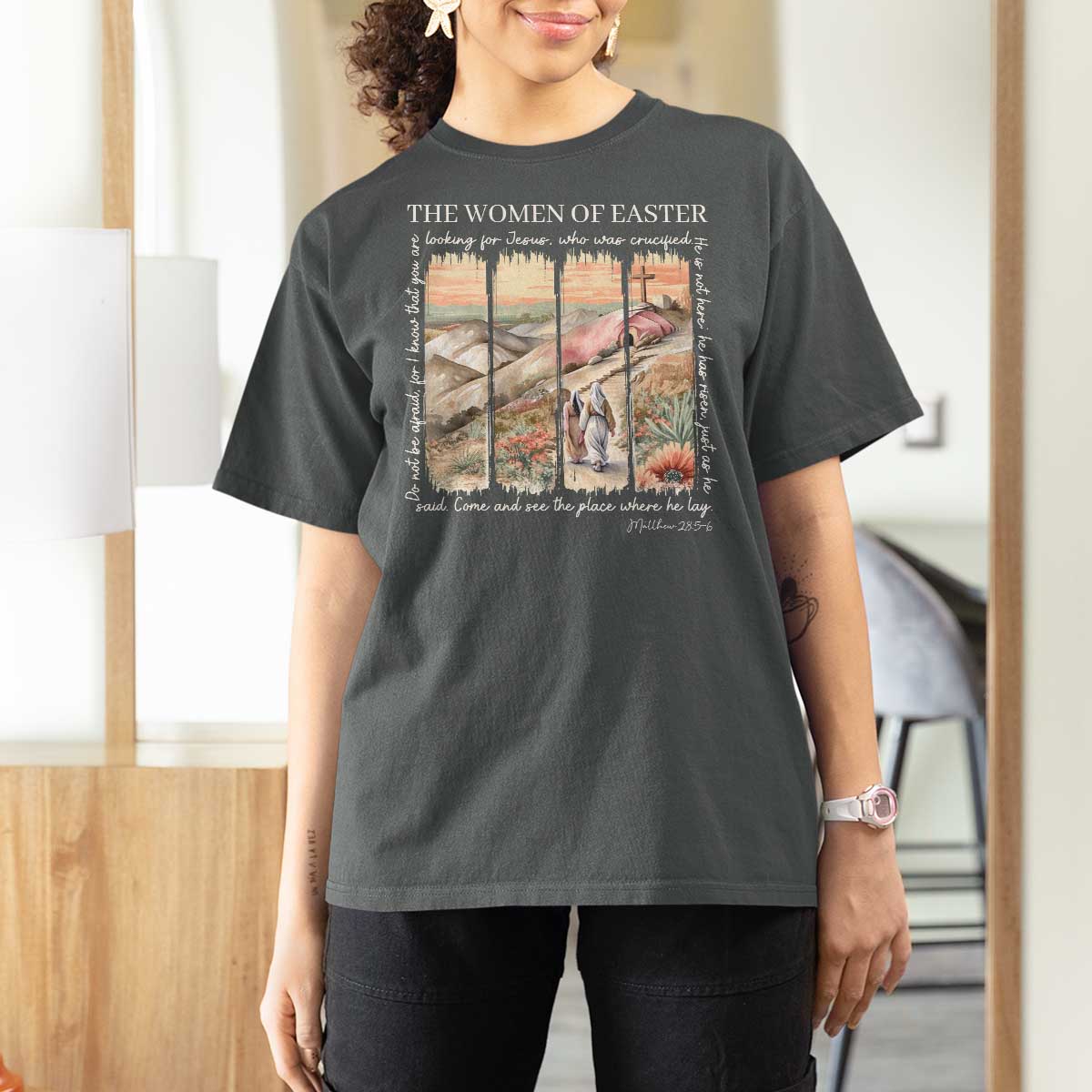 Easter Religious T Shirt For Women Women of Easter He is Risen