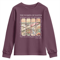 Easter Religious Youth Sweatshirt Women of Easter He is Risen