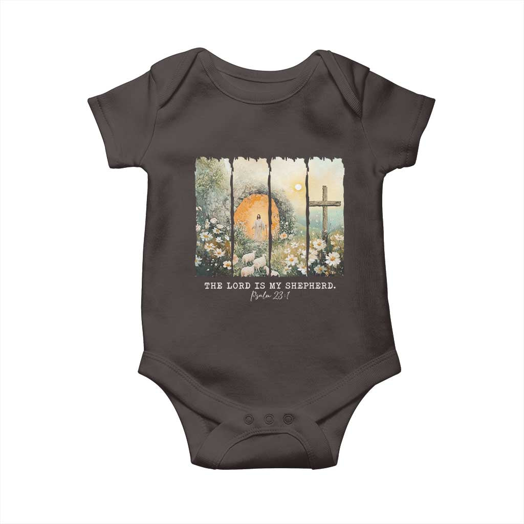 Lord Is My Shepherd Baby Onesie Easter Religious Christian Cross Bible Verse