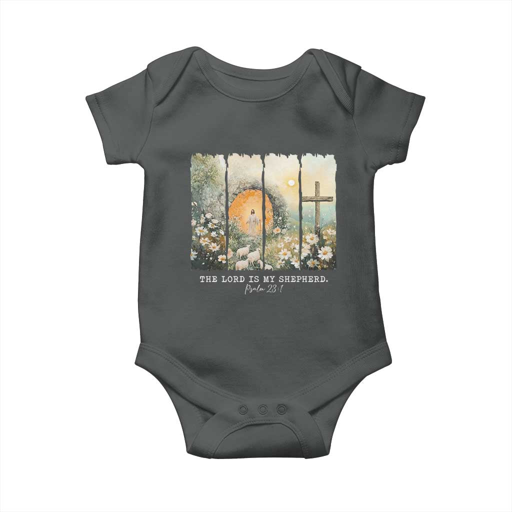 Lord Is My Shepherd Baby Onesie Easter Religious Christian Cross Bible Verse