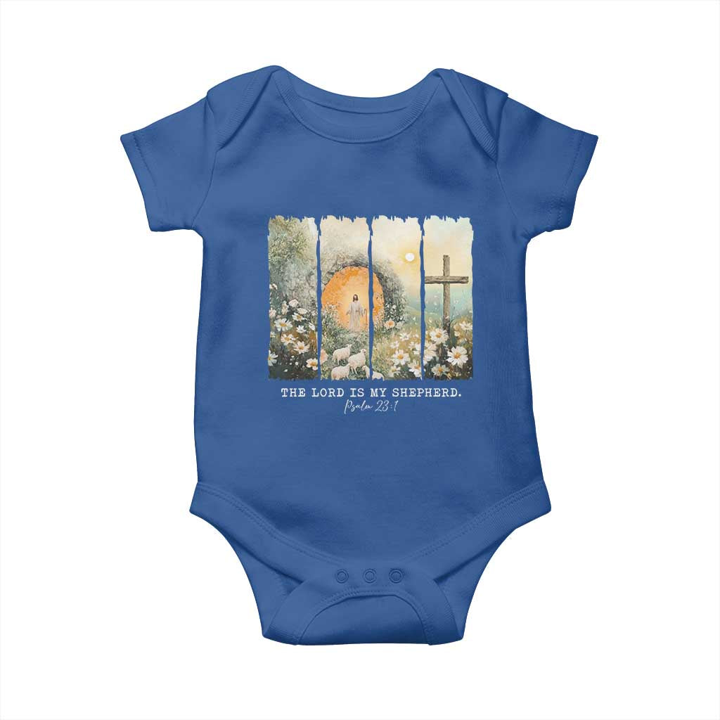 Lord Is My Shepherd Baby Onesie Easter Religious Christian Cross Bible Verse