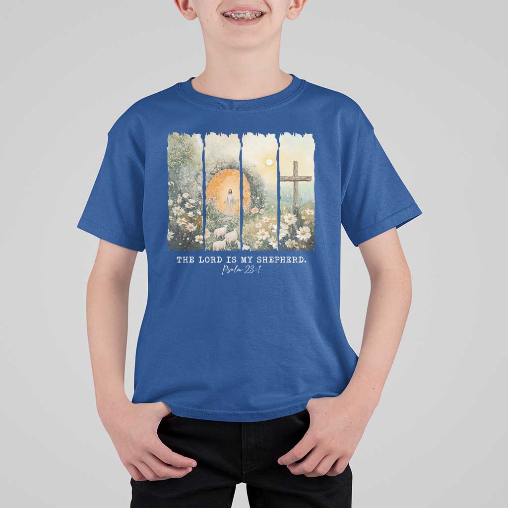 Lord Is My Shepherd T Shirt For Kid Easter Religious Christian Cross Bible Verse