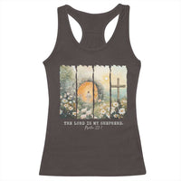 Lord Is My Shepherd Racerback Tank Top Easter Religious Christian Cross Bible Verse