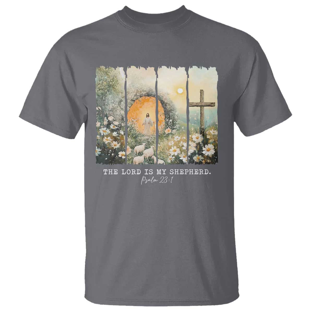Lord Is My Shepherd T Shirt Easter Religious Christian Cross Bible Verse