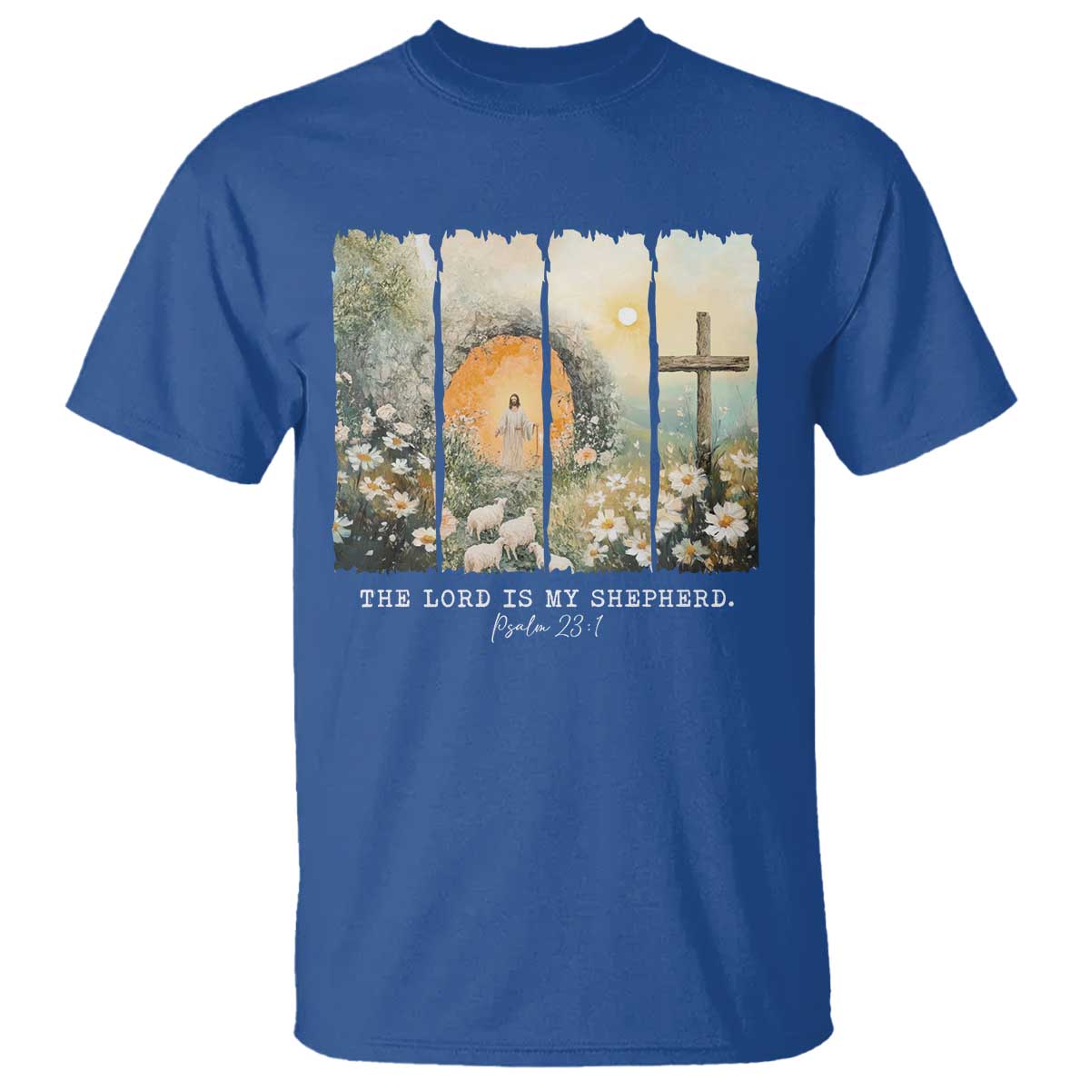 Lord Is My Shepherd T Shirt Easter Religious Christian Cross Bible Verse